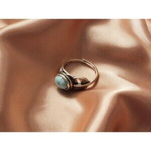 LARIMAR RING, 925 Sterling Silver Gemstone Ring, Exquisite Larimar Ring
